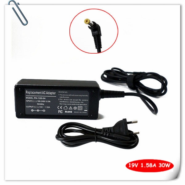 Ac adapter oplader voor acer aspire one AO522 AO722 D150 D250 KAV60 PA-1300-04 notebook pc netsnoer 19 v 1.58A