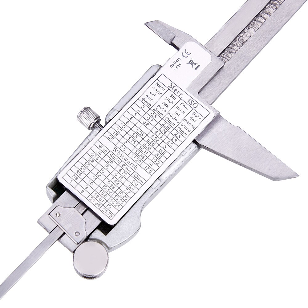 Aço inoxidável digital caliper 6 polegada eletrônico vernier caliper 150mm calímetro micrômetro régua digital ferramenta de medição