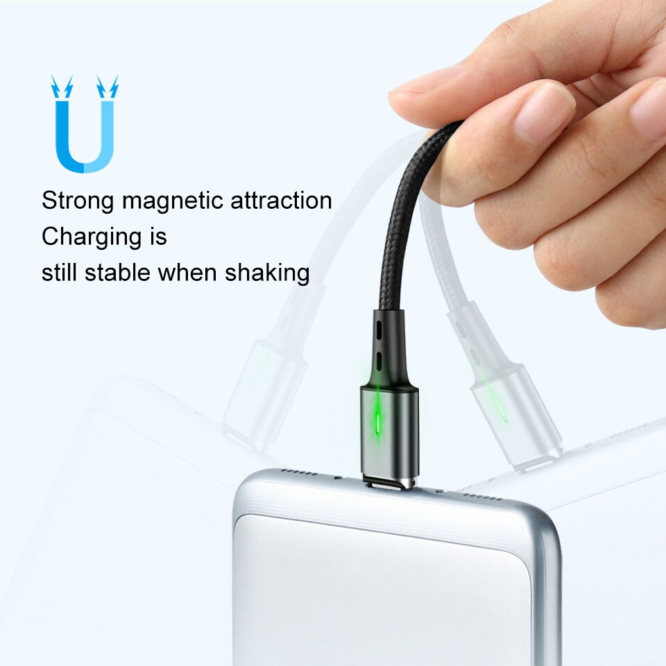 Qc 3.0 3A Magnetische Snelle Usb Type C Data Sync Charger Kabel Voor Chuwi Hi9 Pro , Hi10 Plus, vi10 Plus ,Hi10 Pro, Vi8 Plus, Hi8 Pro