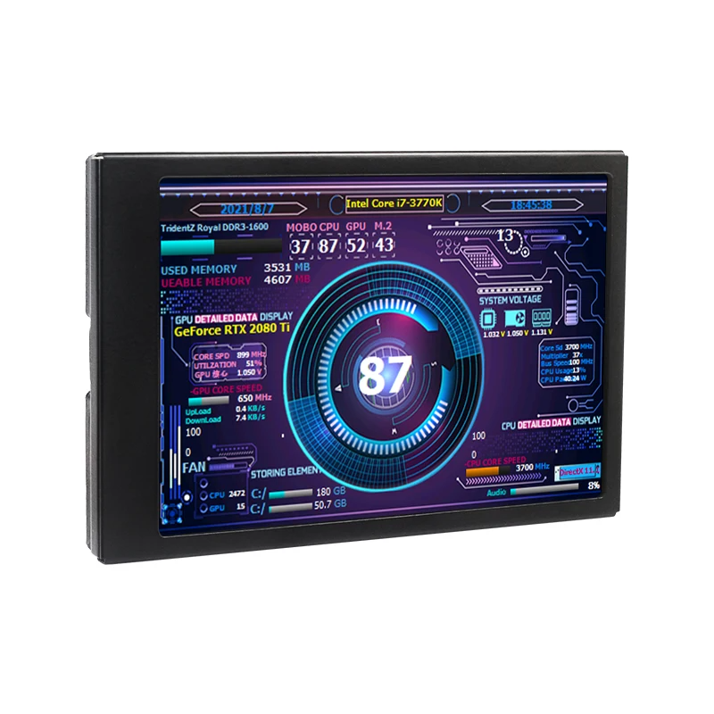 3.5 Cal ekran wtórny typu C IPS wyświetlacz LCD CPU GPU Baran monitorowanie opcjonalny USB-C podstawa podekran AIDA64 robić obudowy mini ITX