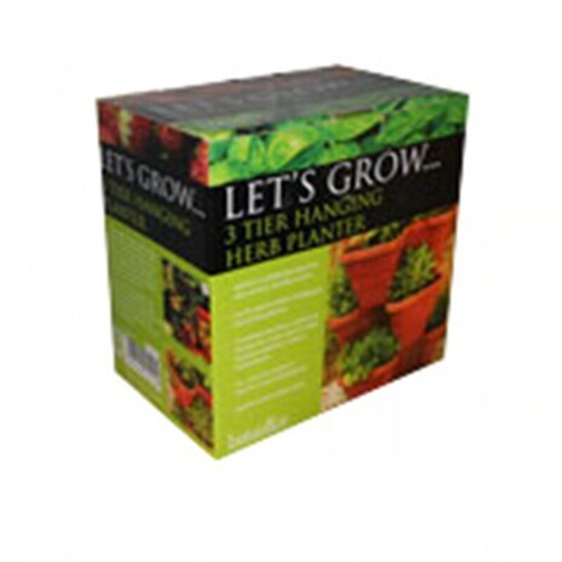 3pcs Stackable Garden Planter Herb Flower Pots Indoor Outdoor Round Clover