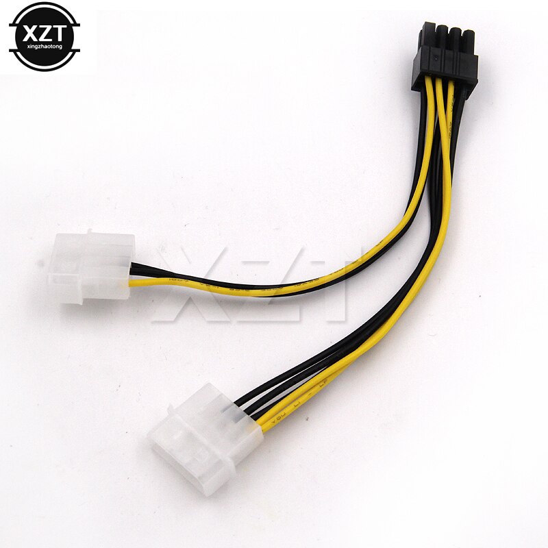 2 IDE Dual 4pin Molex IDE Male to 6 Pin Female PCI-E Y Molex IDE Power Cable Adapter Connector for video cards