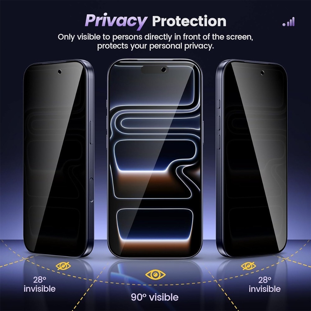 3 stuks anti-spionage full screen beschermfolie voor iPhone 17/16/15/14/Pro Max/17e/16e/Air/gehard glas voor iPhone 15/14/Plus/13/12/11/Pro