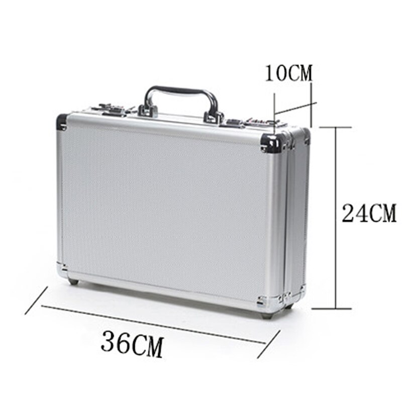 Aluminum alloy toolbox Password box Showcase Instrument box Suitcase Storage box Partition Storage tool case