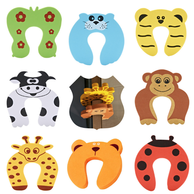 5Pcs Kind Veiligheid Deur Kaarten Worden Gebruikt Voor Deur Tafels En Stoelen Botsing En Anti-Vergrendeling twee Stijlen Van Willekeurige Kleuren: Default Title