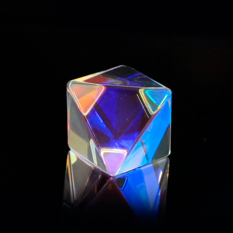 Instrumento de experimento óptico prisma multifacetado para niños, luz brillante de prisma arcoíris que combina vitrales, Prisma