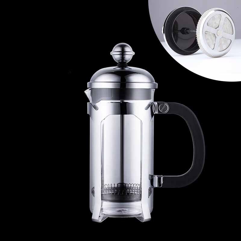 French Press Coffee/ Tea Brewer Coffee Pot Coffee Maker Kettle 1000ML Stainless Steel Glass for Coffee Drinkware