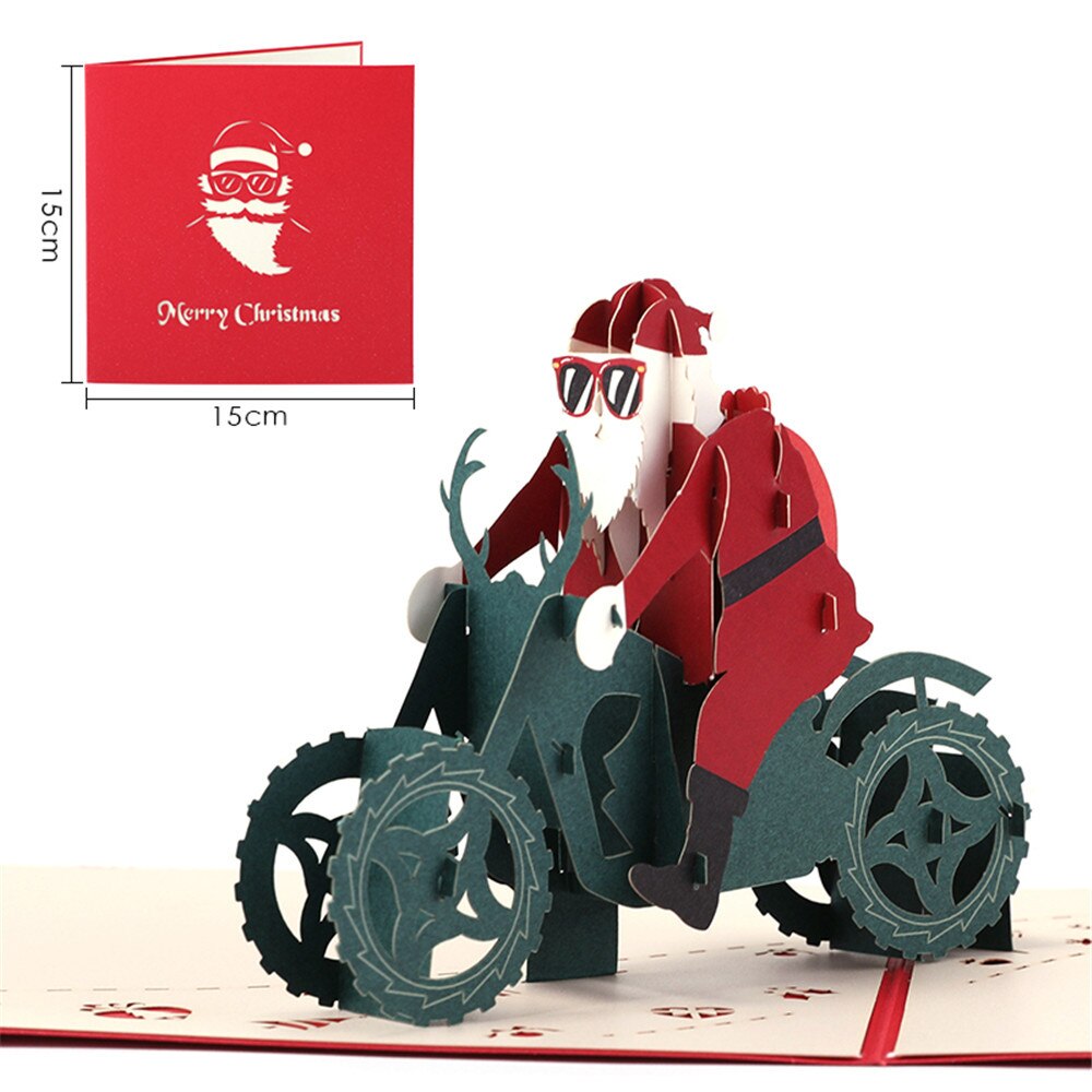 3D Card Christmas Greeting Baby Happy Fold Christmas Greeting card Christmas Decoration navidad adornos
