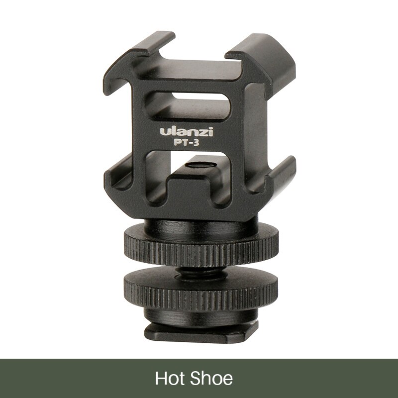 Ulanzi 3 Kalten Schuh Kamera montieren Adapter Verlängern Hafen mit durch-MM1 Mikrofon LED Video Licht für DSLR Kamera Kanon Nikon petax: heiß Schuh montieren
