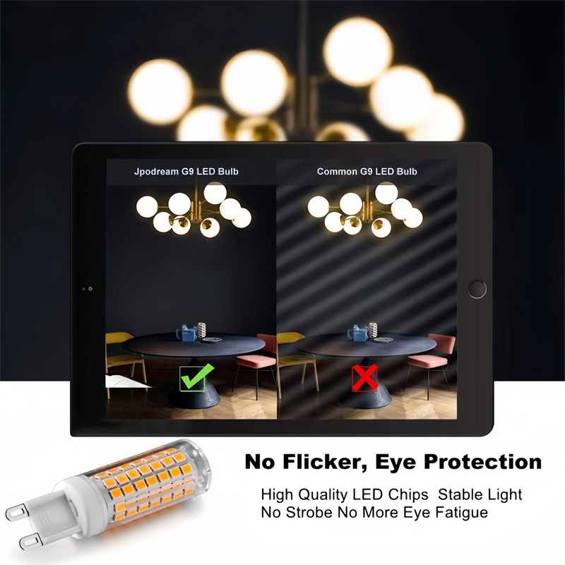 Luz LED G9 mejorada AC220V 5W 7W 9W 12W 15W bombilla LED SMD2835 de cerámica focos blancos cálidos/fríos reemplazan lámparas halógenas