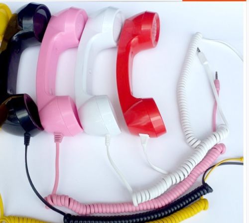 til mobil 3.5mm mikrofon retro telefon mobiltelefon håndsett mottaker strålingssikker