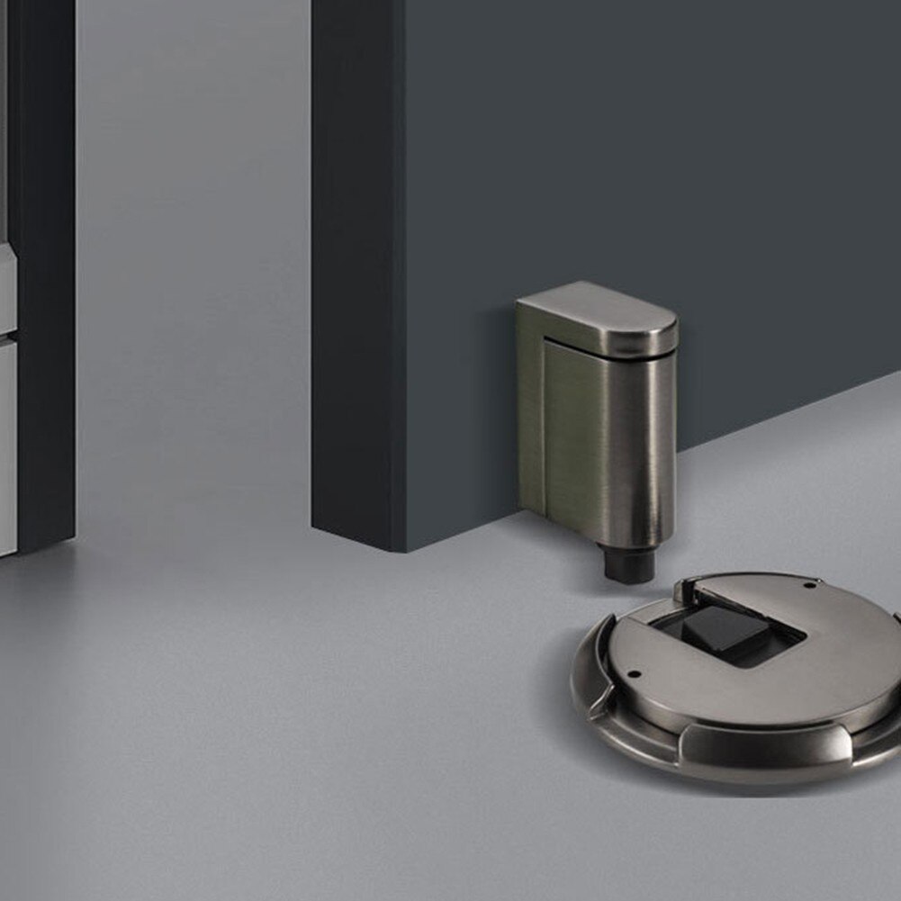Mechanical Heavy-duty Doorstop Accessories Nail-free Sticker Zinc Alloy Heavy Duty Door Stop Non-Punch Adjustable Height