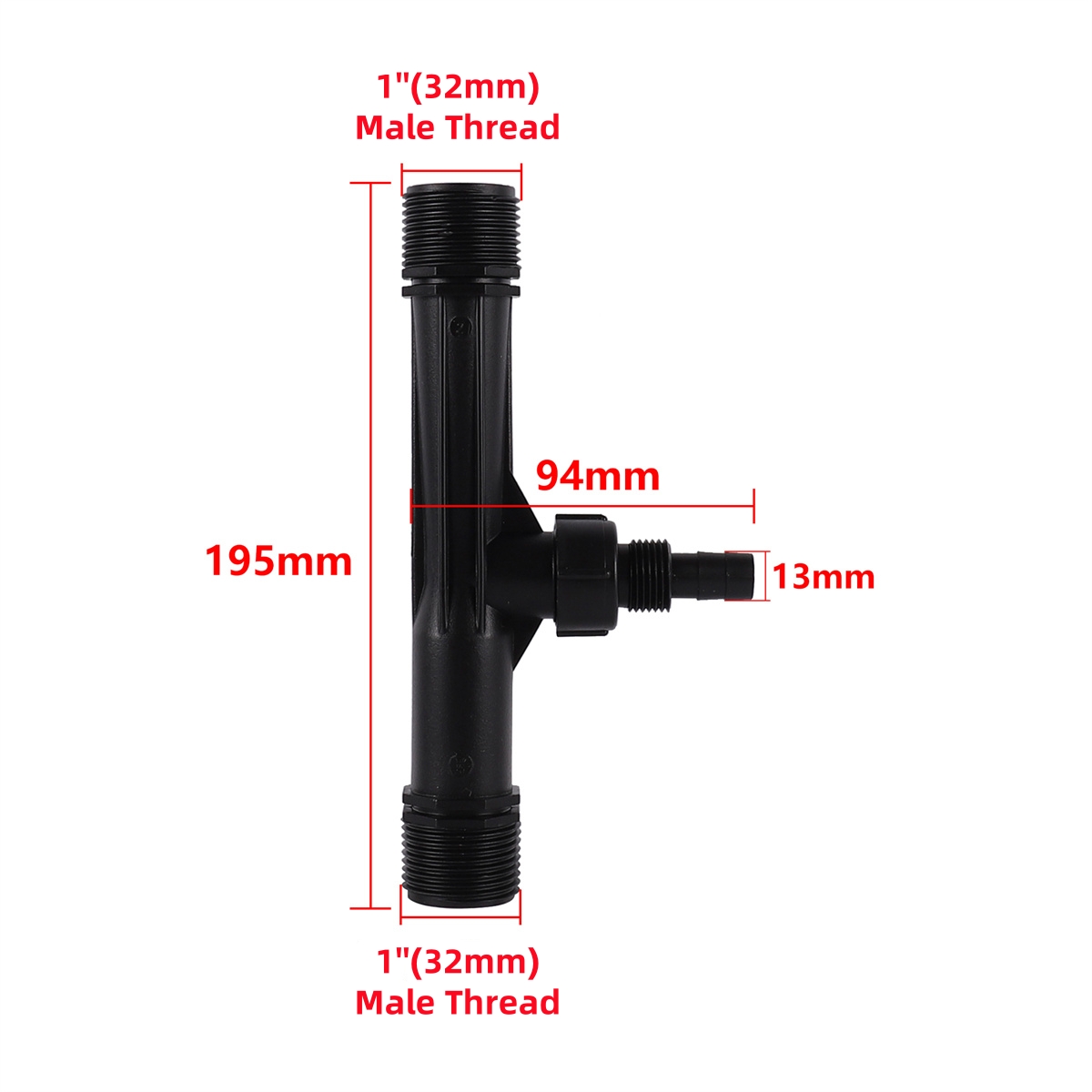 Venturi Fertilizer Injectors With 1/2'' 3/4'' 1'' Male Thread Agriculture Tools Garden Fertilization Irrigation Drip Device 1Pc: Red