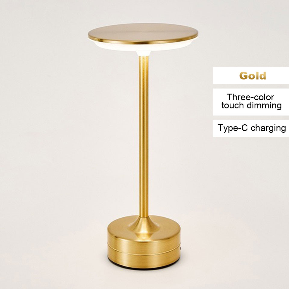 Drahtlose LED Tisch Lampe berühren Sensor Schreibtisch Nachtlicht USB Aufladbare Tragbare Schlafzimmer Nachtlicht Lesen Lampen Dekor Licht: Gold