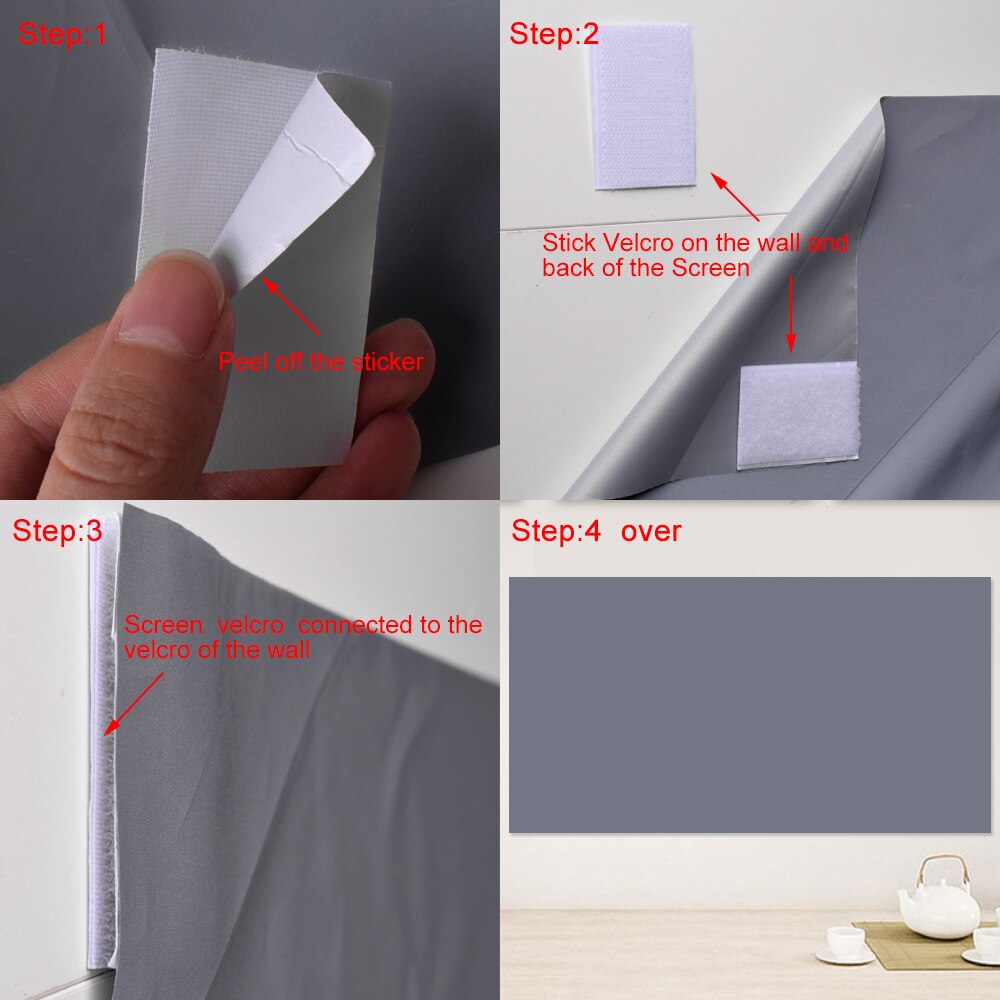 ProGaga High Brightness Projector Screen 60 100 120 inch 16:9 Reflective Fabric Cloth Screen for Espon BenQ XGIMI GA9 Projection