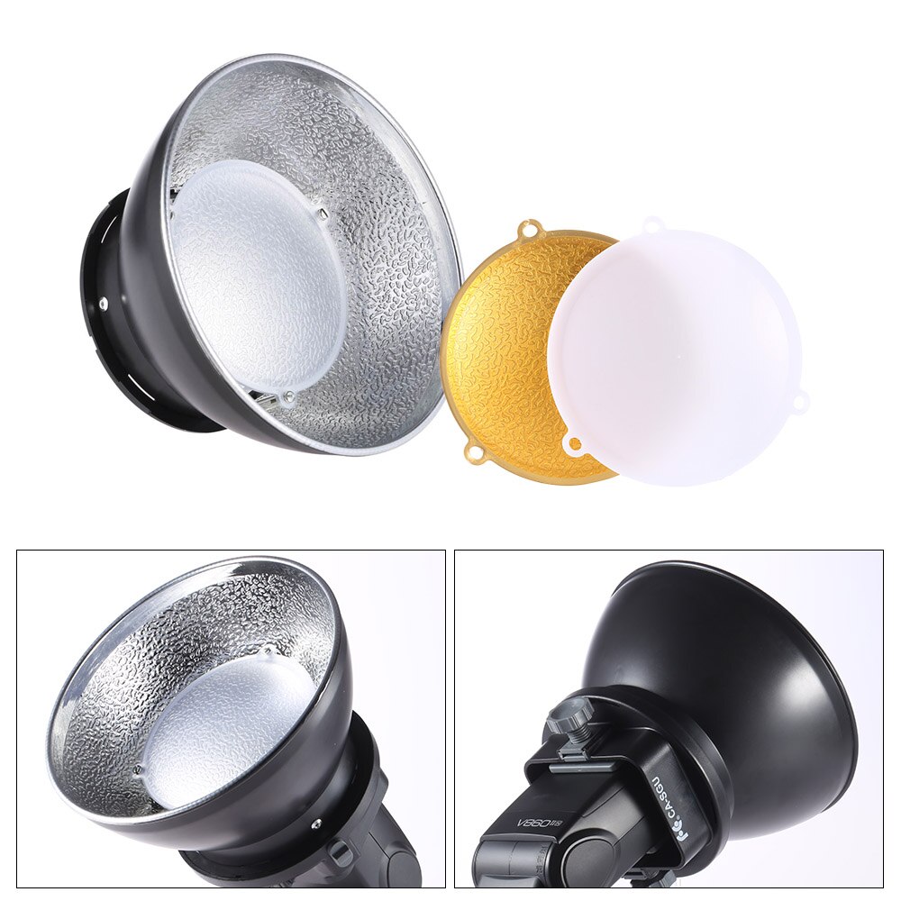 Andoer speedlight on-camera flash beauty dish diffusor lampeskærm speedlite til nikon canon yongnuo godox belysning