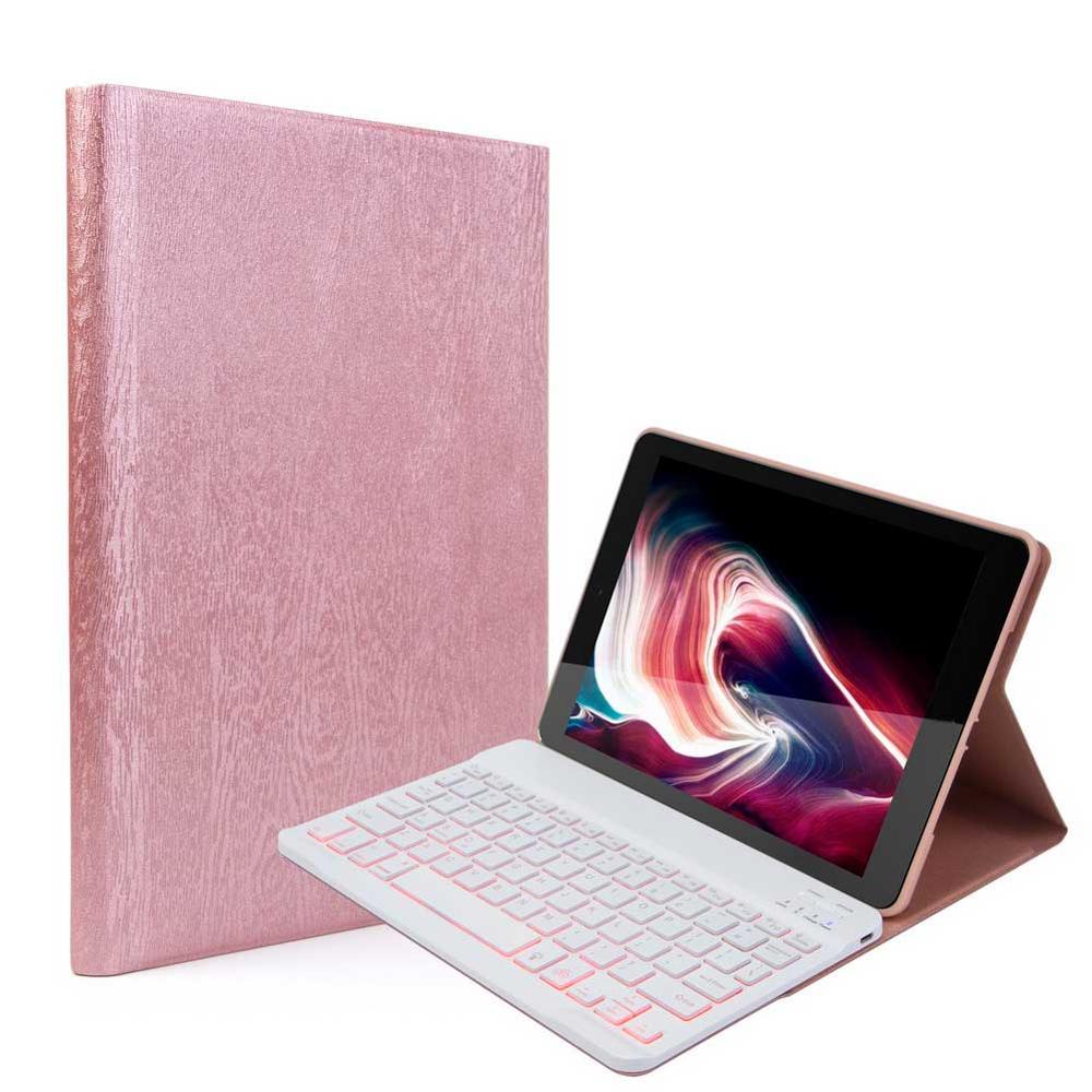 Bluetooth Keyboard Case Voor Ipad 9.7 Inch Air 1 Air 2 Case Wireless Keyboard Cover Smart Cover Leather flip Stand Case: Rose Gold