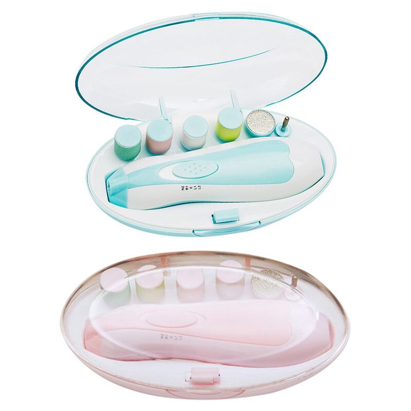 Baby Nail File Electric Nail Trimmer Manicure Set with Nail Clippers,LED Light and 10 Grinding Heads