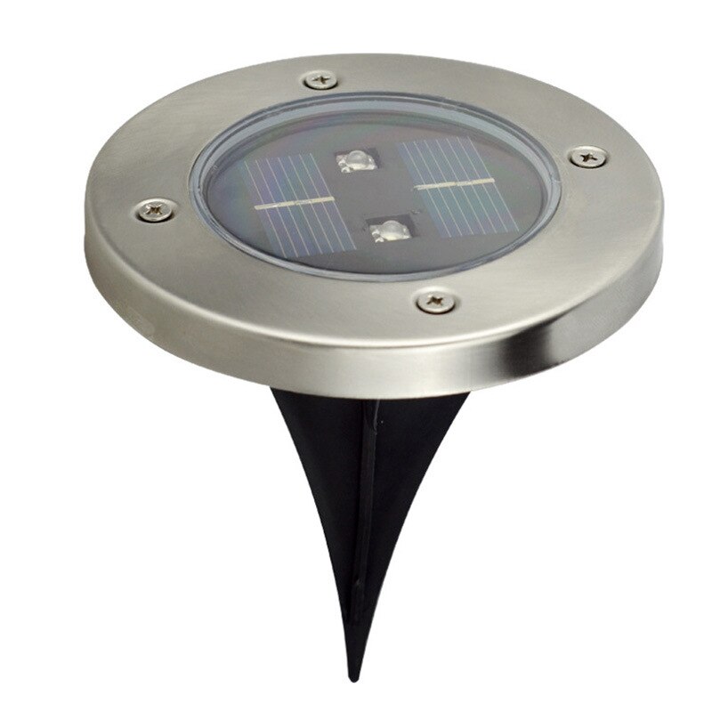 2LED Aurinkokäyttöiset Maavalot - IP65 Vedenpitävä - Ruostumaton Teräs - 5 Väriä