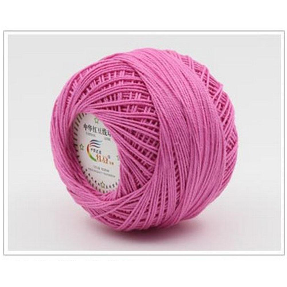 Bricolage coloré dentelle fil fil fil au Crochet 100% coton fil à tricoter à la main fil Machine à coudre ligne numéro 3 bébé fil: 07 light rose red