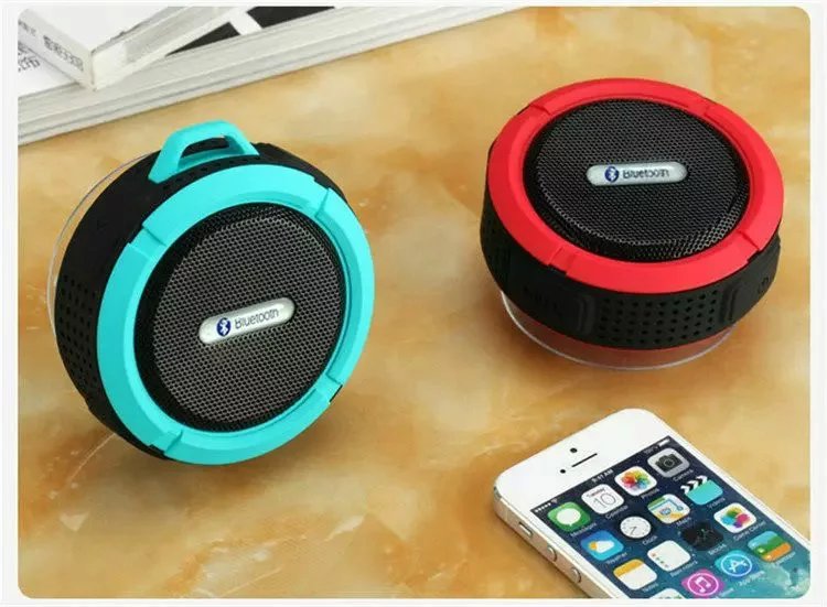 Bluetooth Speaker 3.0 Waterdichte Draagbare Outdoor Draadloze Mini Luidsprekers Luidsprekers Met Zuignap Voor Iphone Samsung C6