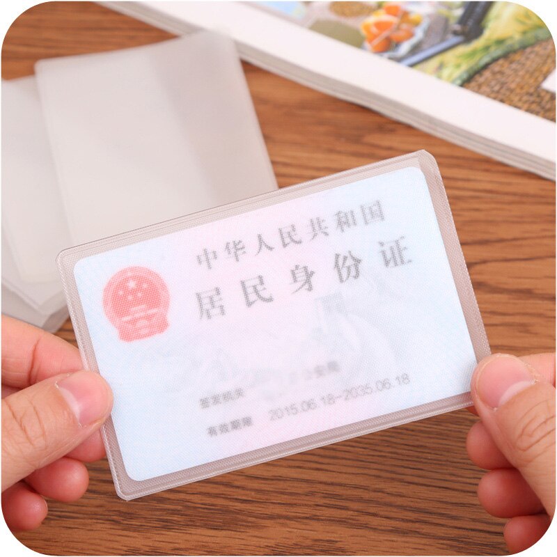 10Pcs Card Bescherm Cover Pvc Transparante Waterdichte Business Credit Card Holder Vrouwen Mannen Id Card Cover Tassen Case