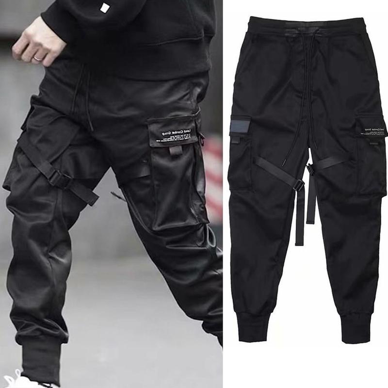 Baggy Cargo-broek voor heren, losse katoenen broek met elastische