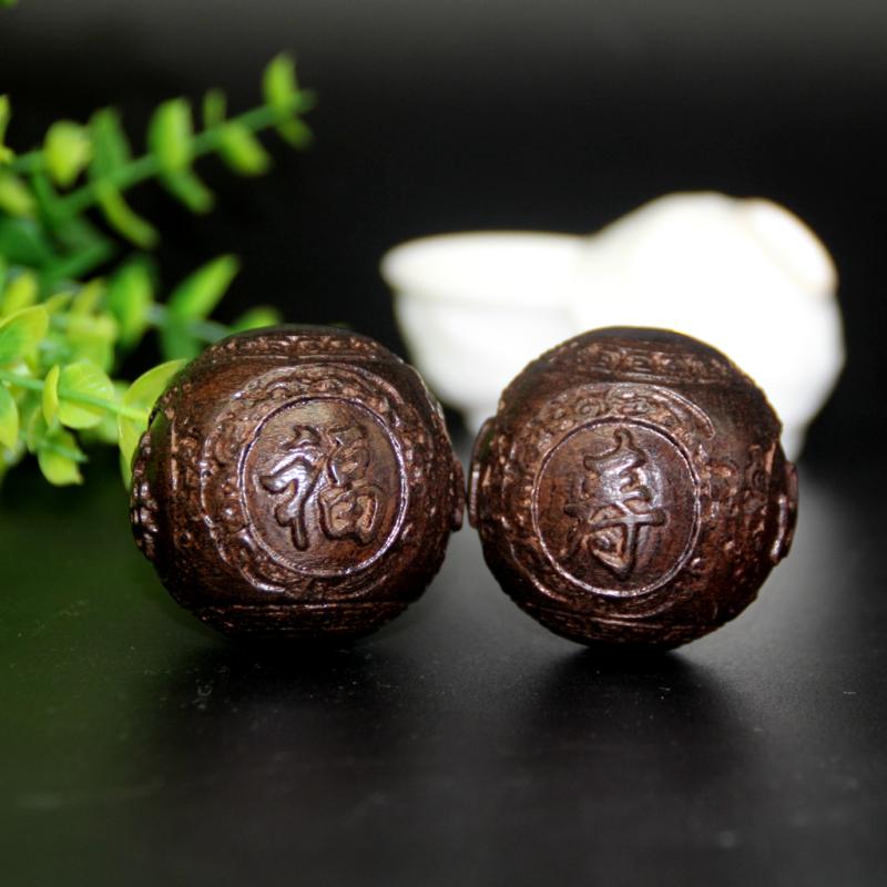 solid walnut fitness ball for elderly hand message balls palm health care hand finger exercise ball