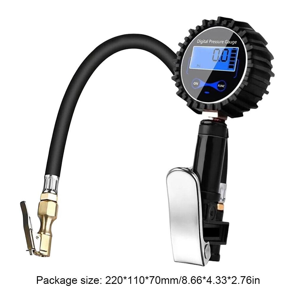 Digital Tire Pressure Inflator Gauge Aluminum Alloy Tire Pressure Gauge High Precision Digital Air Compressor for SUV Truck Bike