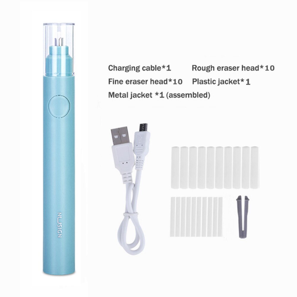 De Elektrische Radiergummi Gummi Hohe Licht Skizze Radiergummi Auto Radiergummi USB Aufgeladen Radiergummi Elektrische Bleistift Gummi Für Kunst Zeichnung: Blue Set
