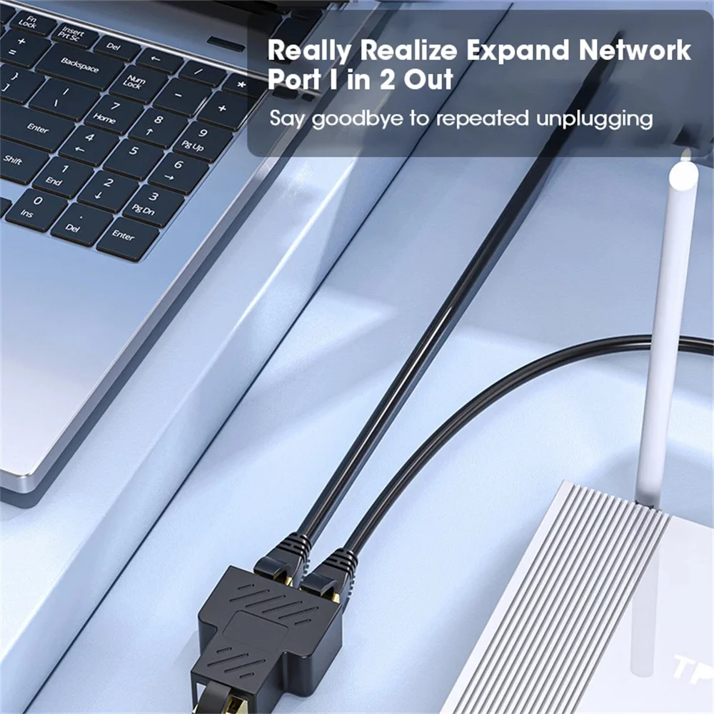 Rj45 Cable Pc To Router RJ45 Splitter 1 to 2 Ethernet Adapter Internet Net... – Grandado