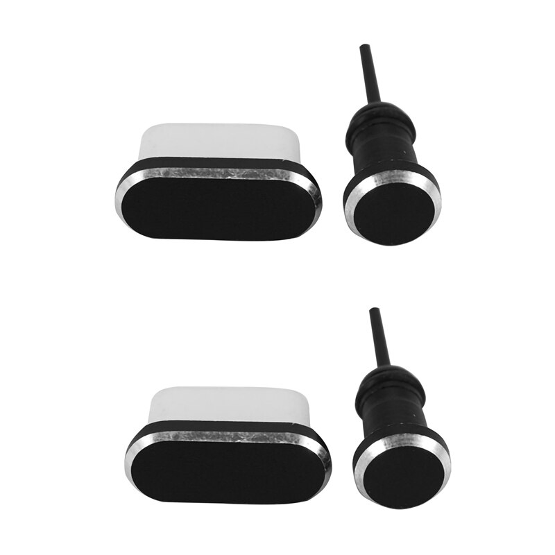 Mool 2x usb-c aluminium-staubschutzstopfen-set mit typ-c-ladeanschluss und 3.5mm kopfhörerbuchsen – handyzubehör für huawei mate 20: Default Title