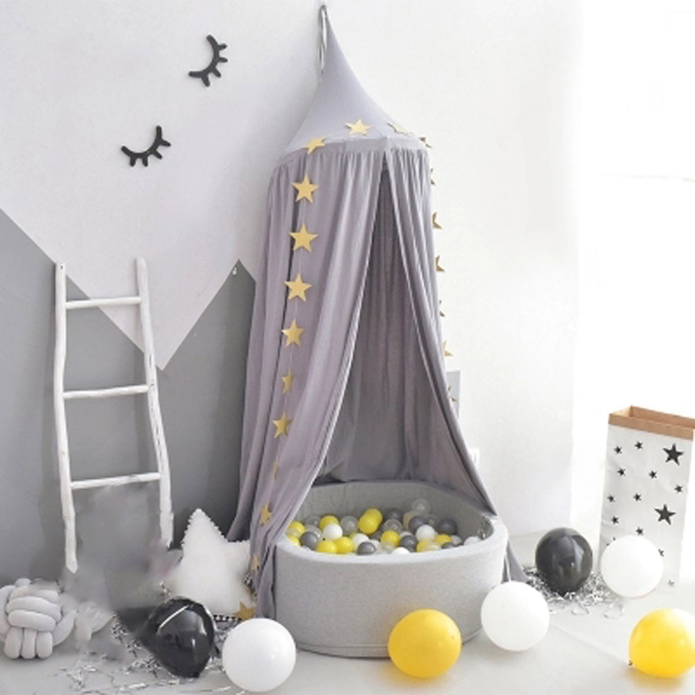 INS Children's Tent Toys Round Dome Mosquito Kids Tent Infant Small House Children's House Ball Pool Baby Room Decor Christmas