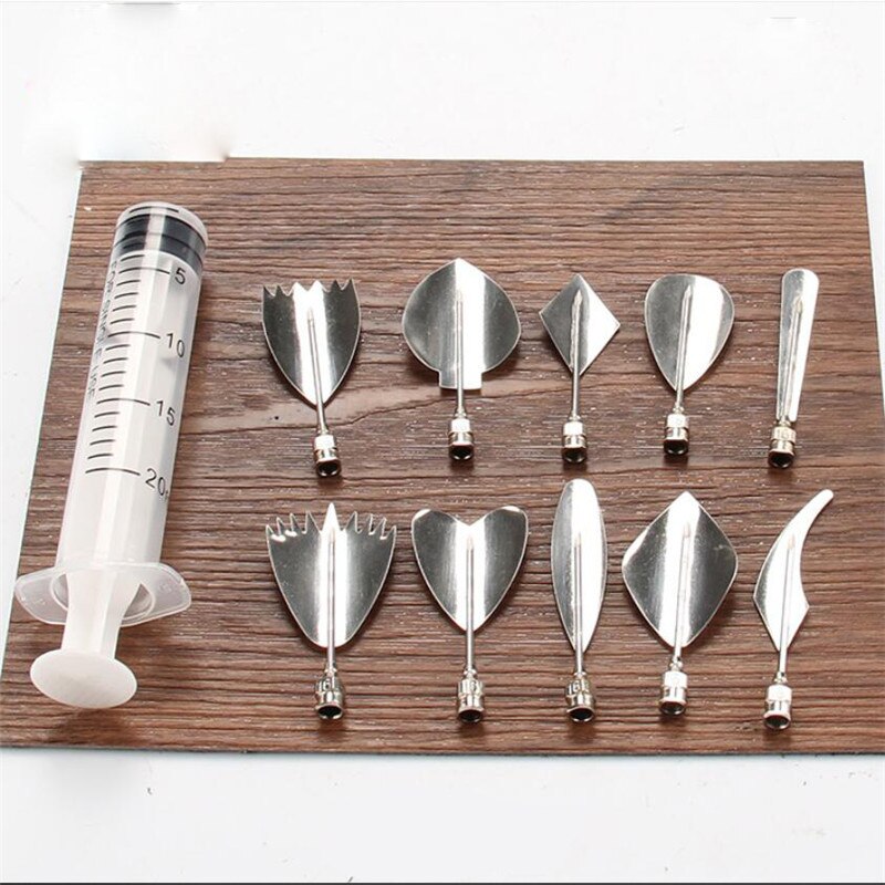10PCS Flower Jello Jelly Art Needles Tools Jelly Cake Gelatin Pudding Nozzles Cake Dessert Tools Baking Pastry Decor Tips Tool