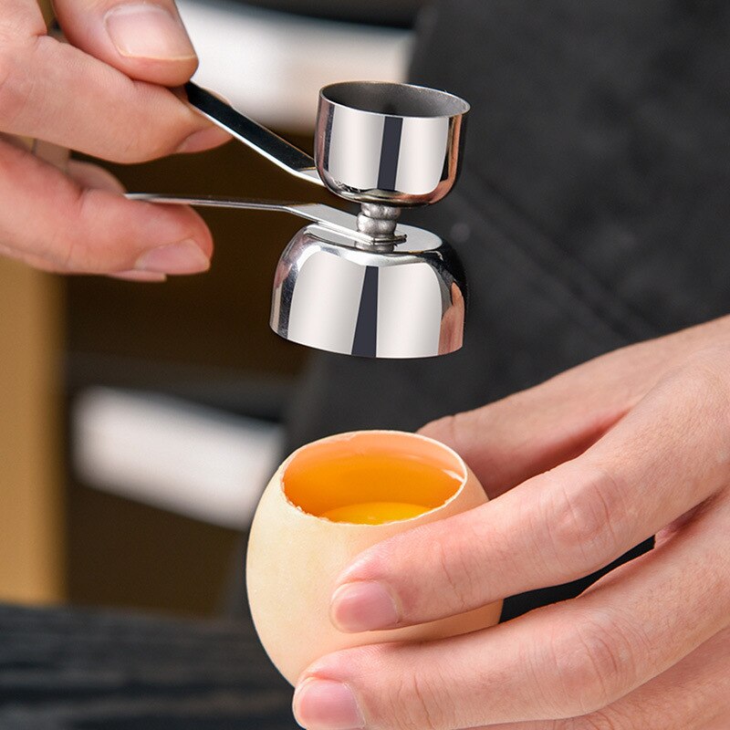 upgrade double-headed metal egg scissors egg cutter egg shell opener stainless steel poached raw egg shell opener