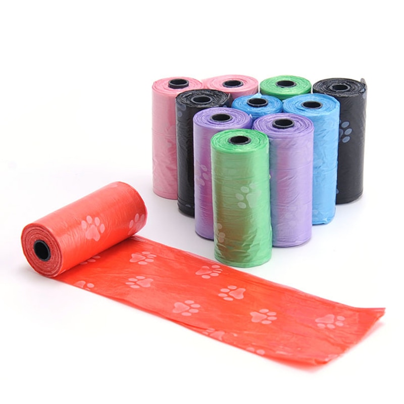 1 Roll Pet Supply Plastic Dog Waste Bags Poop Bags Outdoor Waste Pick Up Bag Pet Supply Plastic Dog Waste Bags