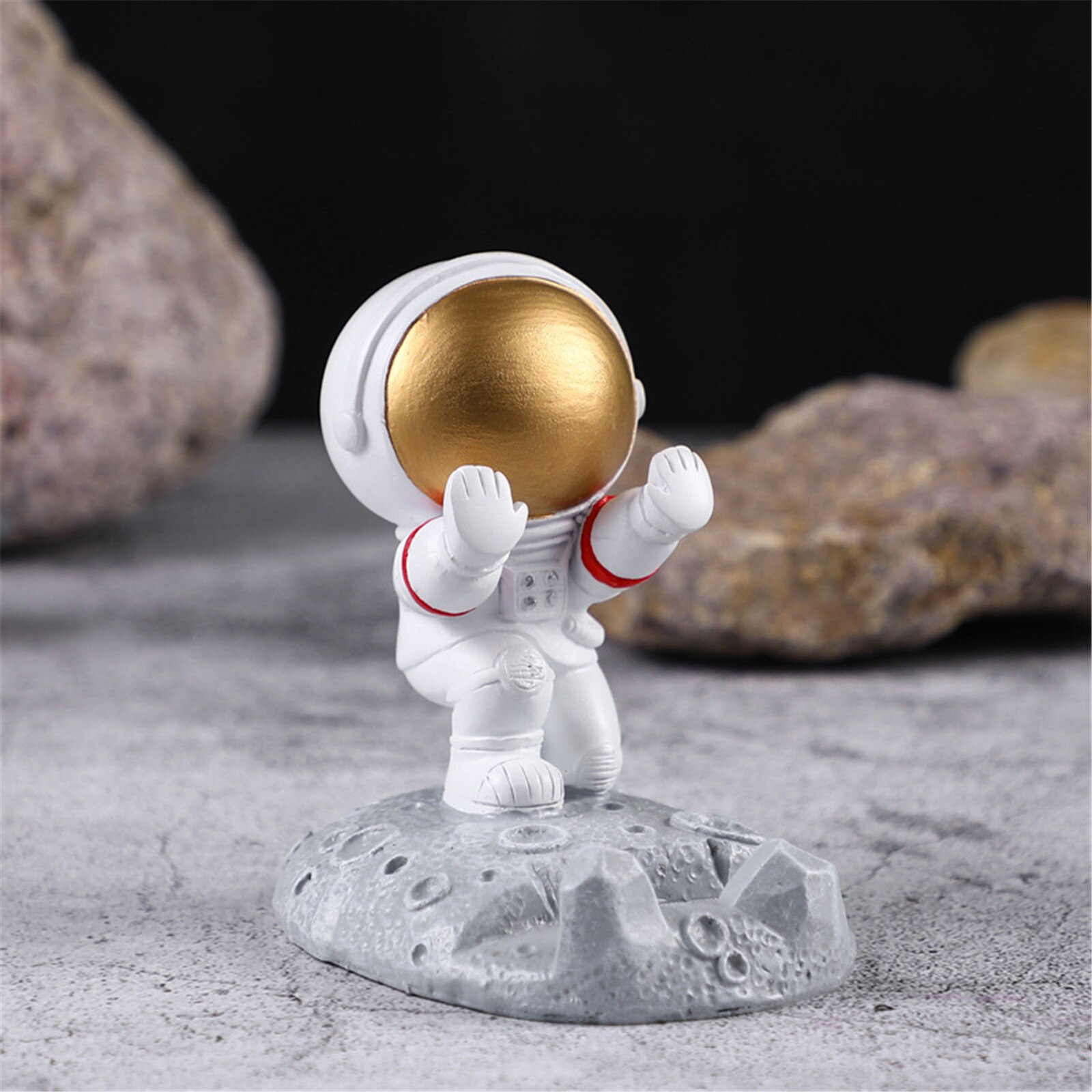 4 # Desktop Holder Stand Iphone Astronaut Universele Mobiel Smartphone Houder Bureau Decoratie Artikelen Voor Accessoires: A