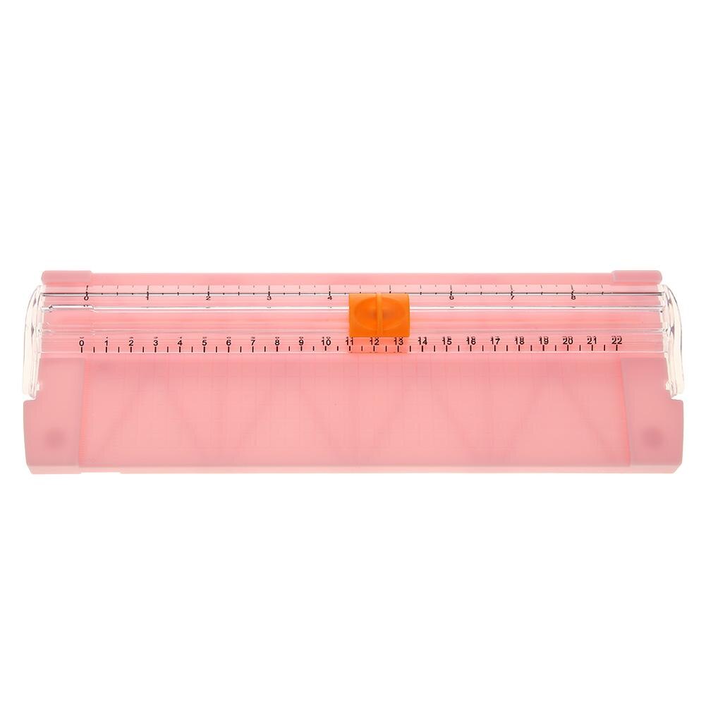 A4/A5 Präzision Papier Foto Trimmer Schneider Guillotine mit Pull-out Herrscher für Foto Etiketten Papier Schneiden Werkzeug durable: Pink