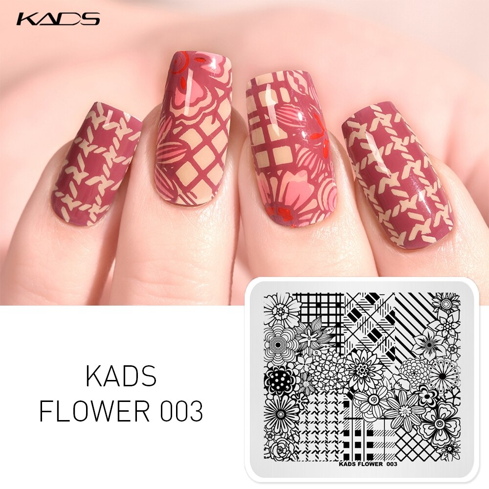 1pc negle stempel plade blonde blomster mønster nail art stempel skabelon gør det selv negle design manicure plader print stencil værktøjer: 12