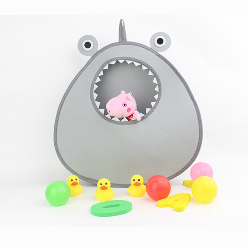 Cute Abstract Alien Shape Baby Bath Toy Storage Bag Cartoon Shape Storage Hanging Bag With Hook Waterproof Bathroom Mesh Bag