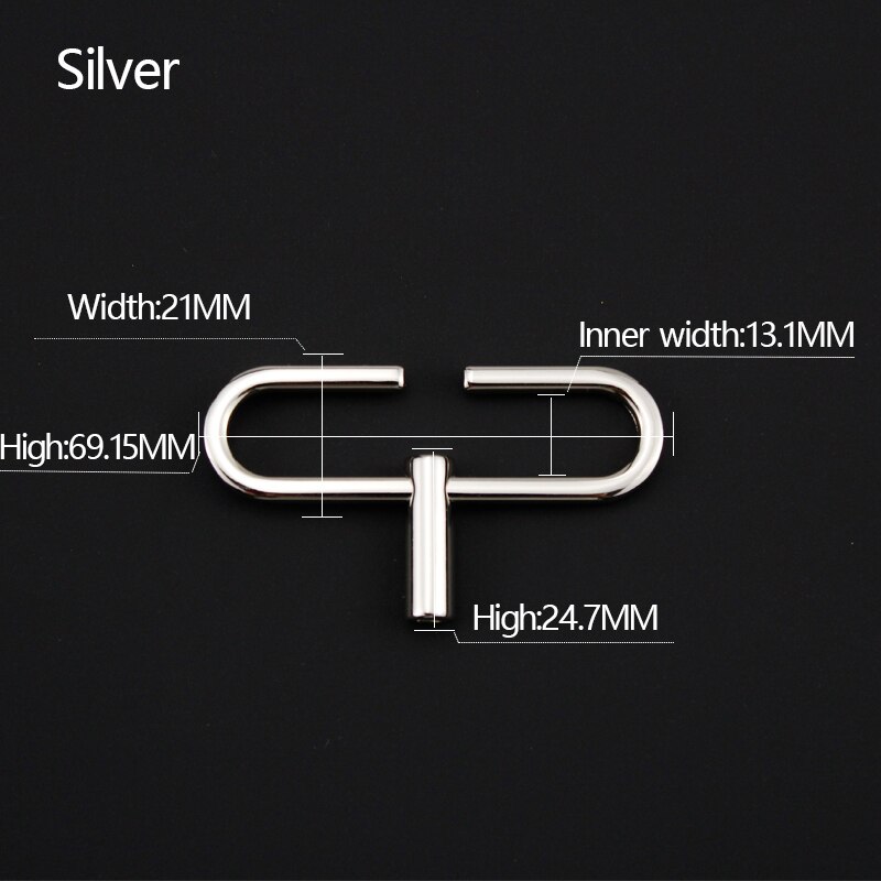 Bamader ketting verkorten of verlengen verstelgesp voor handtas kettingriem tas verstelbare metalen gespen hardware accessoires: Zilver