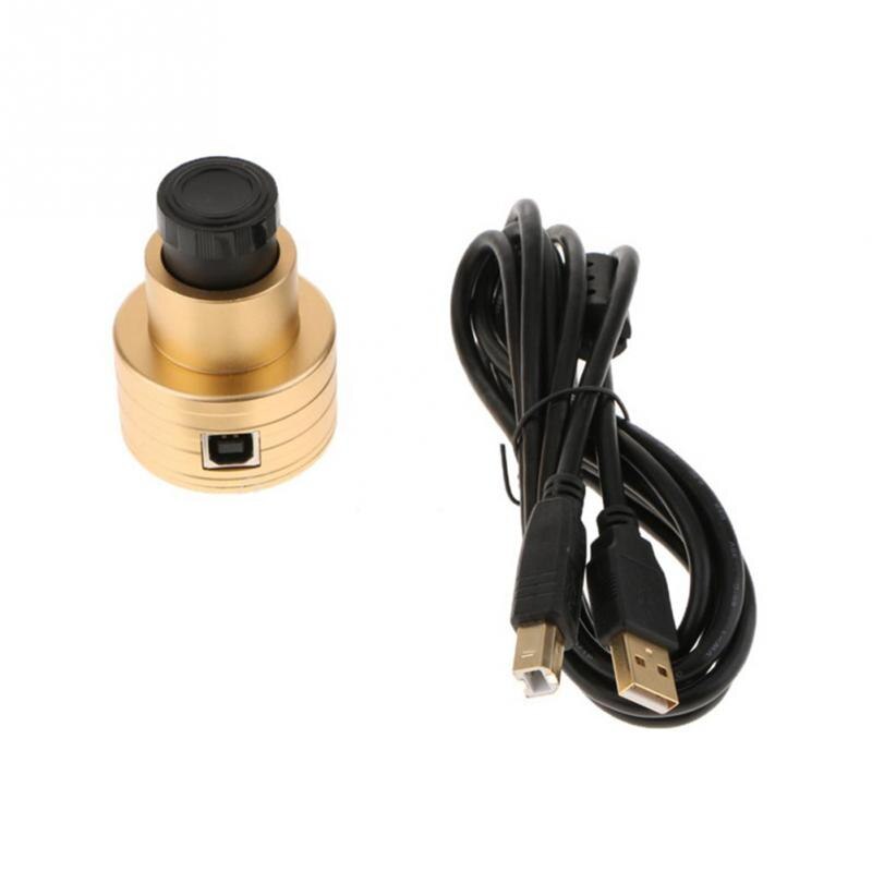 200W Pixel Biological Telescope Photography HD Video Images Digital Microscope Camera Electronic Eyepiece USB Output Astronomic: Gold