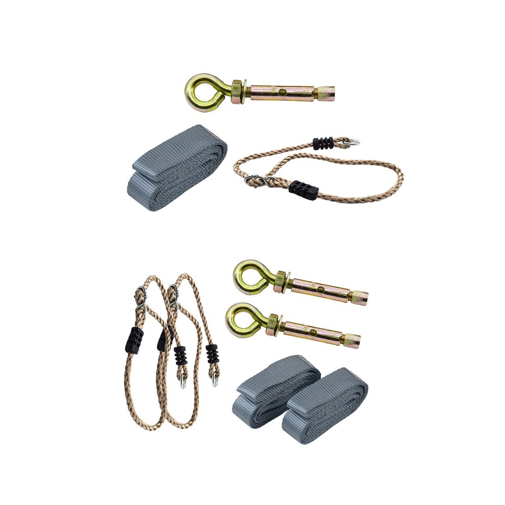 1 Set Swing 50cm Woven Strap Metal Hook and 1M Adjustable Rope 100KG Max.load