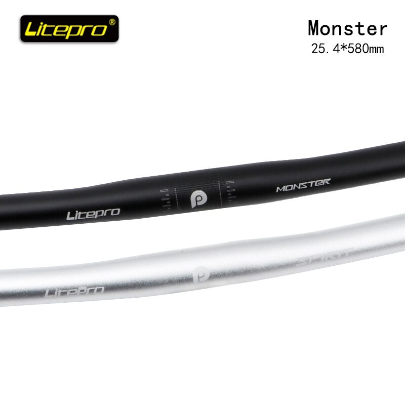 Litepro Monster Geest Urban Mtb Vouwfiets Road Fiets Platte Bar Horizontale Stuur 25.4*580Mm