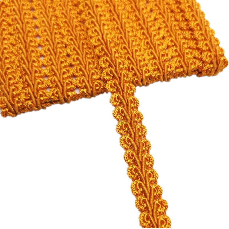 Cinta para ajuste de encaje de 2 yardas, ciempiés trenzado, accesorios de costura para manualidades, decoración de boda, encaje curvo de tela: Beige