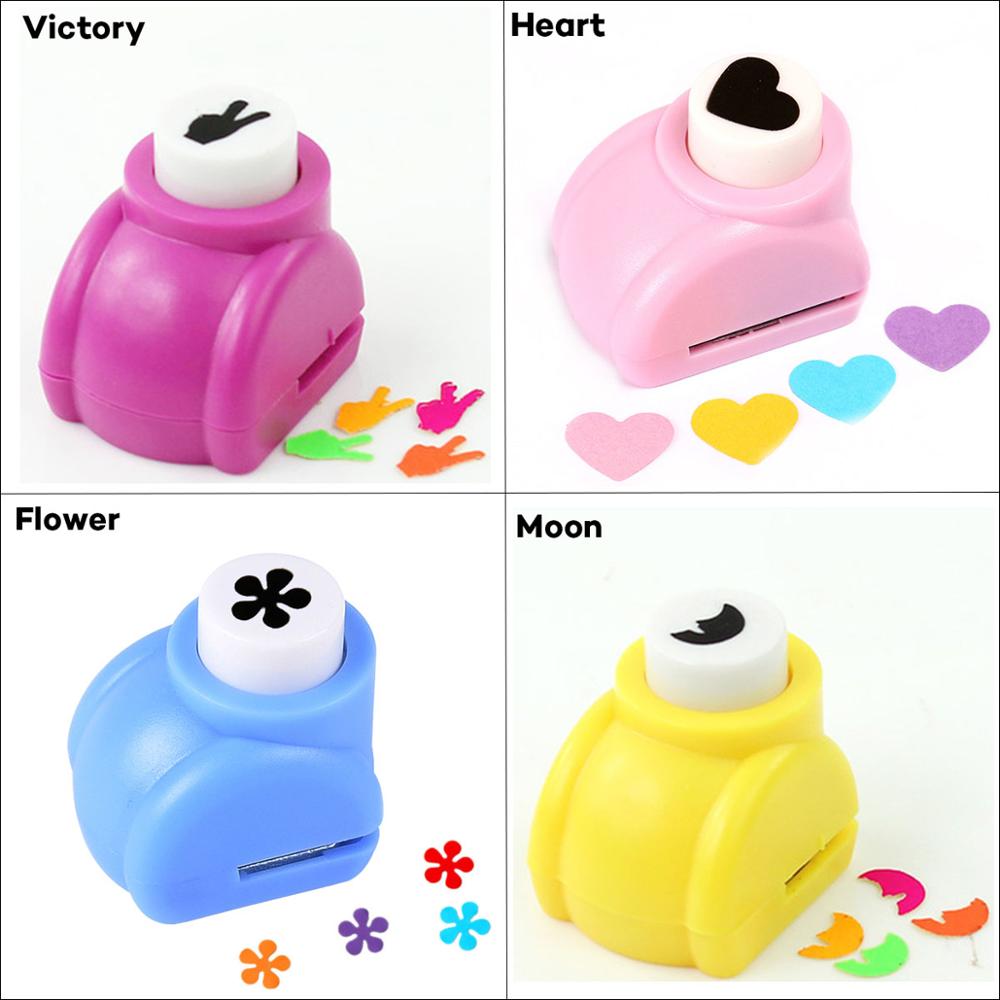 4 stk mini diy craft punch til scrapbooking punch håndlavet klippekort hulmaskine til diy-kort papir hul cl -1203: Sæt 2