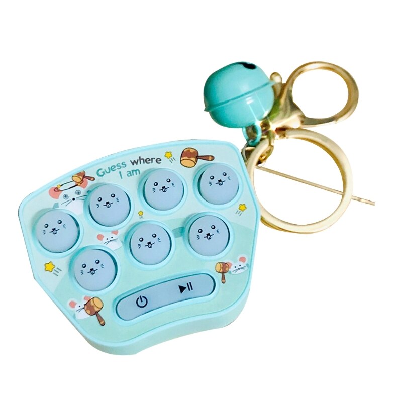 Mini juego de memoria para hámster para niños y adultos, llavero electrónico Led, máquina de juego con botón: 3