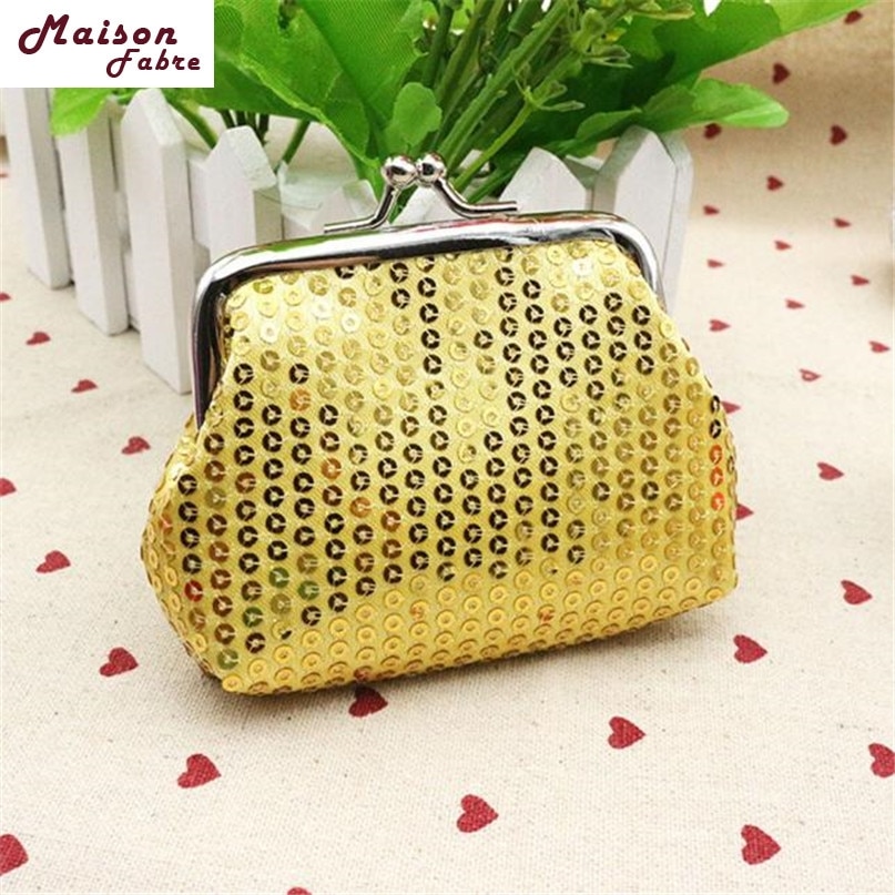 USDH Fashionbag Wallet Small Sequin Wallet Card Holder Coin Purse Clutch Bag csv f6