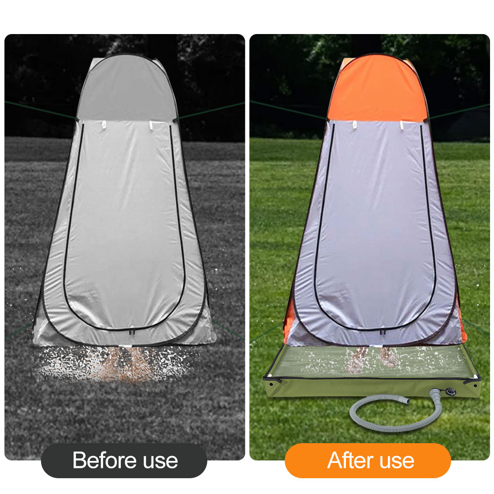 Portable Shower Pan Foldable Shower Base Camping Shower Tent Floor Base for RV Outdoor Camping Shower Beach Pet Bath