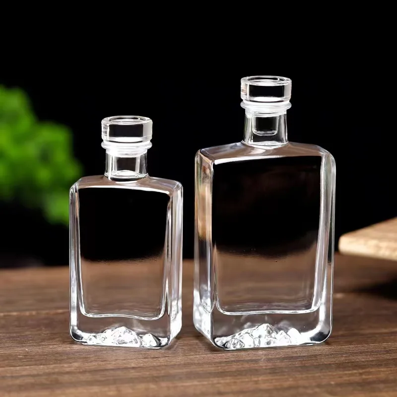 Drank Glazen Alcohol Fles 100ML Loodvrij Whisky Karaf Wijnglazen Fles met Stop Luchtdicht Sake Set Bar accessoires